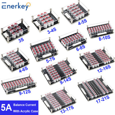 Enerkey 5A 3S 4S 5S 6S 7S 8S 9S 10S 12S 14S 16S 17S 21S Lithium Active Equalizer với tấm Acrylic Li-ion / Lto / Lifepo4 Battery Balancer cho xe tay ga