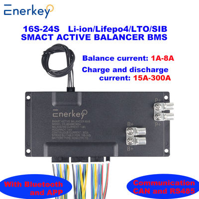 Enerkey BMS Bảo vệ Xe điện Smart BMS 16S 17S 18S 19S 20S 21S 22S 23S 24S 100A 200A 300A với 8A Active Balance